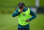 22 September 2022; Michael Obafemi during a Republic of Ireland training session at the FAI National Training Centre in Abbotstown, Dublin. Photo by Stephen McCarthy/Sportsfile