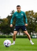 22 September 2022; Seamus Coleman during a Republic of Ireland training session at the FAI National Training Centre in Abbotstown, Dublin. Photo by Stephen McCarthy/Sportsfile