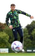 22 September 2022; Nathan Collins during a Republic of Ireland training session at the FAI National Training Centre in Abbotstown, Dublin. Photo by Stephen McCarthy/Sportsfile