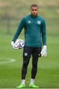 22 September 2022; Goalkeeper Gavin Bazunu during a Republic of Ireland training session at the FAI National Training Centre in Abbotstown, Dublin. Photo by Stephen McCarthy/Sportsfile