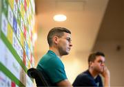 22 September 2022; Josh Cullen during a Republic of Ireland press conference at the FAI Headquarters in Abbotstown, Dublin. Photo by Stephen McCarthy/Sportsfile