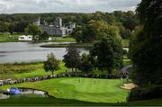 22 September 2022; Leona Maguire of Ireland putts for a birdie on the seventh green during round one of the KPMG Women's Irish Open Golf Championship at Dromoland Castle in Clare. Photo by Brendan Moran/Sportsfile