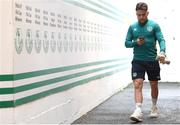 22 September 2022; Aaron Connolly arrives before a Republic of Ireland U21 training session at Tallaght Stadium in Dublin. Photo by Eóin Noonan/Sportsfile