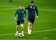 22 September 2022; Ross Tierney during a Republic of Ireland U21 training session at Tallaght Stadium in Dublin. Photo by Eóin Noonan/Sportsfile