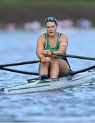 22 September 2022; Alison Bergin of Ireland competes in the Women's Single Sculls semi-final C/D 1 during day 5 of the World Rowing Championships 2022 at Racice in Czech Republic. Photo by Piaras Ó Mídheach/Sportsfile