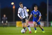 16 September 2022; Steven Bradley of Dundalk and Darragh Power of Waterford during the Extra.ie FAI Cup Quarter-Final match between Waterford and Dundalk at the RSC in Waterford. Photo by Ben McShane/Sportsfile