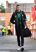 22 September 2022; Ronan Finn of Shamrock Rovers arrives before the SSE Airtricity League Premier Division match between Shelbourne and Shamrock Rovers at Tolka Park in Dublin. Photo by Sam Barnes/Sportsfile