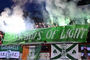 22 September 2022; Shamrock Rovers supporters during the SSE Airtricity League Premier Division match between Shelbourne and Shamrock Rovers at Tolka Park in Dublin. Photo by Sam Barnes/Sportsfile