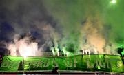 22 September 2022; Shamrock Rovers supporters before the SSE Airtricity League Premier Division match between Shelbourne and Shamrock Rovers at Tolka Park in Dublin. Photo by Sam Barnes/Sportsfile