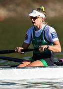 22 September 2022; Natalie Long of Ireland before competing with teammate Tara Hanlon, not pictured, in the Women's Pair semi-final A/B 1 during day 5 of the World Rowing Championships 2022 at Racice in Czech Republic. Photo by Piaras Ó Mídheach/Sportsfile