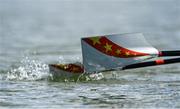 22 September 2022; A general view of an oar of a competitor from China during day 5 of the World Rowing Championships 2022 at Racice in Czech Republic. Photo by Piaras Ó Mídheach/Sportsfile
