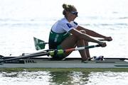 23 September 2022; Lydia Heaphy of Ireland on her way to finishing third in the Lightweight Women's Single Sculls final B during day 6 of the World Rowing Championships 2022 at Racice in Czech Republic. Photo by Piaras Ó Mídheach/Sportsfile