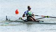 23 September 2022; Lydia Heaphy of Ireland on her way to finishing third in the Lightweight Women's Single Sculls final B during day 6 of the World Rowing Championships 2022 at Racice in Czech Republic. Photo by Piaras Ó Mídheach/Sportsfile