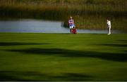 23 September 2022; Catriona Matthew of Scotland plays her second shot on the 18th fairway during round two of the KPMG Women's Irish Open Golf Championship at Dromoland Castle in Clare. Photo by Brendan Moran/Sportsfile
