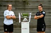 23 September 2022; Niamh Coombes of Athlone Town and Ciara Rossiter of Wexford Youths during a 2022 EVOKE.ie FAI Women's Cup Semi-Finals Media Day at FAI National Training Centre in Abbotstown, Dublin. Photo by Eóin Noonan/Sportsfile