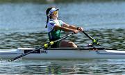 23 September 2022; Katie O'Brien of Ireland on her way to winning the PR2 Women's Single Sculls final A during day 6 of the World Rowing Championships 2022 at Racice in Czech Republic. Photo by Piaras Ó Mídheach/Sportsfile