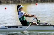 23 September 2022; Katie O'Brien of Ireland on her way to winning the PR2 Women's Single Sculls final A during day 6 of the World Rowing Championships 2022 at Racice in Czech Republic. Photo by Piaras Ó Mídheach/Sportsfile
