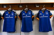 23 September 2022; A general view inside the dressing room before the United Rugby Championship match between Leinster and Benetton at RDS Arena in Dublin. Photo by Harry Murphy/Sportsfile