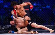 23 September 2022; Dante Schiro, top, in action against Luca Poclit during their welterweight bout during Bellator 285 at 3 Arena in Dublin. Photo by Sam Barnes/Sportsfile