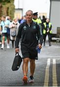 23 September 2022; Leinster senior coach Stuart Lancaster arrives before the United Rugby Championship match between Leinster and Benetton at the RDS Arena in Dublin. Photo by Harry Murphy/Sportsfile