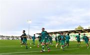 23 September 2022; Conor Coventry of Republic of Ireland and teammates warm-up before the UEFA European U21 Championship play-off first leg match between Republic of Ireland and Israel at Tallaght Stadium in Dublin. Photo by Seb Daly/Sportsfile