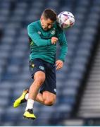 23 September 2022; Josh Cullen during a Republic of Ireland training session at Hampden Park in Glasgow, Scotland. Photo by Stephen McCarthy/Sportsfile