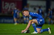 23 September 2022; Ciarán Frawley of Leinster prepares to kick a conversion during the United Rugby Championship match between Leinster and Benetton at the RDS Arena in Dublin. Photo by Brendan Moran/Sportsfile