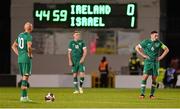 23 September 2022; Republic of Ireland captain Conor Coventry, right, after his side conceded their first goal during the UEFA European U21 Championship play-off first leg match between Republic of Ireland and Israel at Tallaght Stadium in Dublin. Photo by Seb Daly/Sportsfile