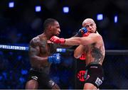 23 September 2022; Georgi Karakhanyan, right, in action against Kane Mousah during their lightweight bout during Bellator 285 at 3 Arena in Dublin. Photo by Sam Barnes/Sportsfile