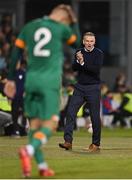 23 September 2022; Republic of Ireland manager Jim Crawford during the UEFA European U21 Championship play-off first leg match between Republic of Ireland and Israel at Tallaght Stadium in Dublin. Photo by Seb Daly/Sportsfile
