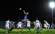 23 September 2022; Ross Molony of Leinster takes possession in a lineout during the United Rugby Championship match between Leinster and Benetton at the RDS Arena in Dublin. Photo by Harry Murphy/Sportsfile