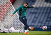 23 September 2022; Shane Duffy during a Republic of Ireland training session at Hampden Park in Glasgow, Scotland. Photo by Stephen McCarthy/Sportsfile