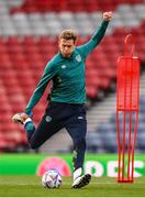 23 September 2022; Nathan Collins during a Republic of Ireland training session at Hampden Park in Glasgow, Scotland. Photo by Stephen McCarthy/Sportsfile