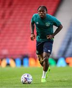 23 September 2022; Michael Obafemi during a Republic of Ireland training session at Hampden Park in Glasgow, Scotland. Photo by Stephen McCarthy/Sportsfile