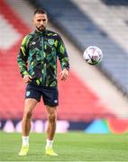 23 September 2022; Conor Hourihane during a Republic of Ireland training session at Hampden Park in Glasgow, Scotland. Photo by Stephen McCarthy/Sportsfile