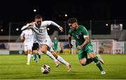 23 September 2022; Aaron Connolly of Republic of Ireland in action against Roi Herman of Israel during the UEFA European U21 Championship play-off first leg match between Republic of Ireland and Israel at Tallaght Stadium in Dublin. Photo by Eóin Noonan/Sportsfile