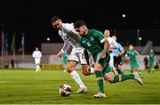 23 September 2022; Aaron Connolly of Republic of Ireland in action against Roi Herman of Israel during the UEFA European U21 Championship play-off first leg match between Republic of Ireland and Israel at Tallaght Stadium in Dublin. Photo by Eóin Noonan/Sportsfile