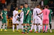 23 September 2022; Conor Coventry of Republic of Ireland appeals to the assistant referee during the UEFA European U21 Championship play-off first leg match between Republic of Ireland and Israel at Tallaght Stadium in Dublin. Photo by Seb Daly/Sportsfile
