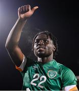 23 September 2022; Festy Ebosele of Republic of Ireland after the UEFA European U21 Championship play-off first leg match between Republic of Ireland and Israel at Tallaght Stadium in Dublin. Photo by Seb Daly/Sportsfile