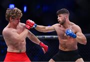 23 September 2022; Karl Moore, right, in action against Karl Albrektsson during their light heavyweight bout during Bellator 285 at 3 Arena in Dublin. Photo by Sam Barnes/Sportsfile