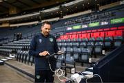 23 September 2022; Ger Dunne, head analyst, during a Republic of Ireland training session at Hampden Park in Glasgow, Scotland. Photo by Stephen McCarthy/Sportsfile