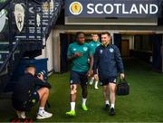 23 September 2022; Kevin Mulholland, chartered physiotherapist, and Michael Obafemi during a Republic of Ireland training session at Hampden Park in Glasgow, Scotland. Photo by Stephen McCarthy/Sportsfile
