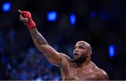 23 September 2022; Yoel Romero celebrates after defeating Melvin Manhoef during their light heavyweight bout during Bellator 285 at 3 Arena in Dublin. Photo by Sam Barnes/Sportsfile