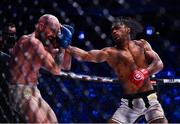 23 September 2022; Benson Henderson, right, in action against Peter Queally during their lightweight bout during Bellator 285 at 3 Arena in Dublin. Photo by Sam Barnes/Sportsfile