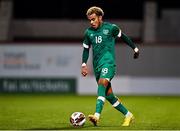 23 September 2022; Tyreik Wright of Republic of Ireland during the UEFA European U21 Championship play-off first leg match between Republic of Ireland and Israel at Tallaght Stadium in Dublin. Photo by Eóin Noonan/Sportsfile