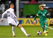 23 September 2022; Tyreik Wright of Republic of Ireland in action against Roi Herman of Israel during the UEFA European U21 Championship play-off first leg match between Republic of Ireland and Israel at Tallaght Stadium in Dublin. Photo by Seb Daly/Sportsfile