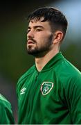 23 September 2022; Eiran Cashin of Republic of Ireland before the UEFA European U21 Championship play-off first leg match between Republic of Ireland and Israel at Tallaght Stadium in Dublin. Photo by Seb Daly/Sportsfile