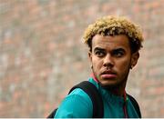 23 September 2022; Tyreik Wright of Republic of Ireland before the UEFA European U21 Championship play-off first leg match between Republic of Ireland and Israel at Tallaght Stadium in Dublin. Photo by Seb Daly/Sportsfile