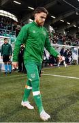23 September 2022; Aaron Connolly of Republic of Ireland before the UEFA European U21 Championship play-off first leg match between Republic of Ireland and Israel at Tallaght Stadium in Dublin. Photo by Seb Daly/Sportsfile