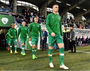 23 September 2022; Jake O'Brien of Republic of Ireland before the UEFA European U21 Championship play-off first leg match between Republic of Ireland and Israel at Tallaght Stadium in Dublin. Photo by Seb Daly/Sportsfile